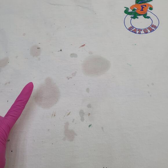 Vintage 80s Florida Gators Football Shirt M/L 20x23 Crop USA - Picture 6 of 16